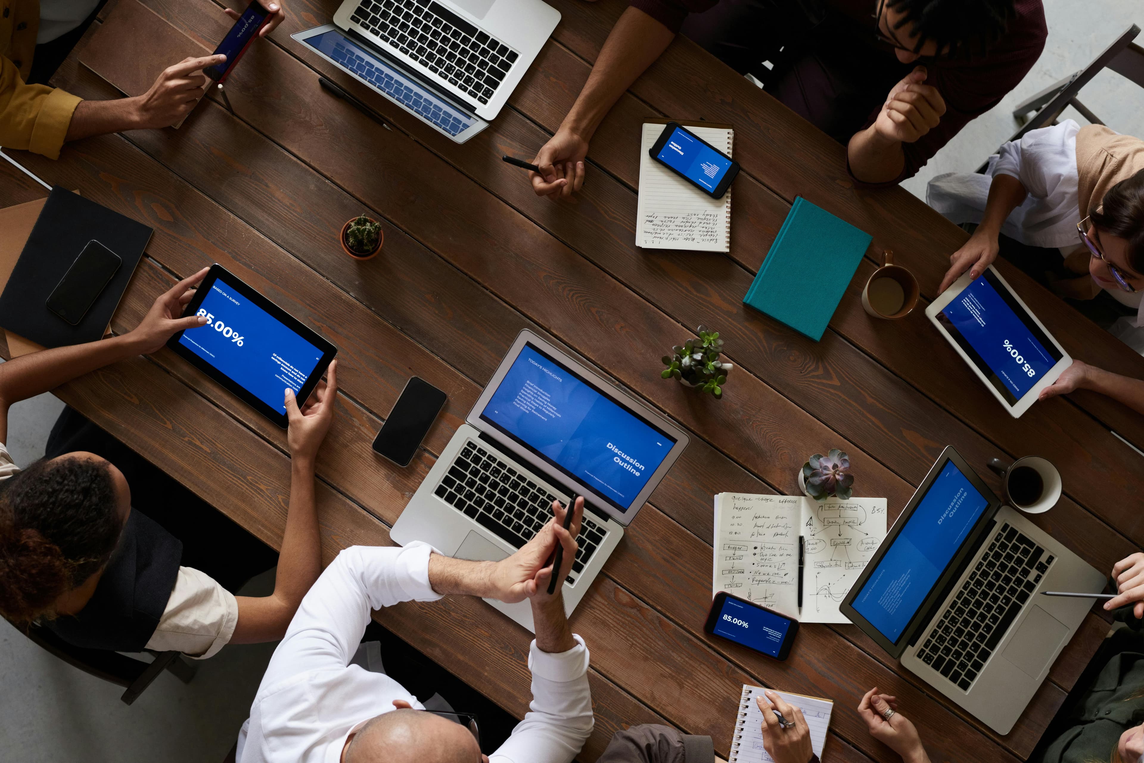 Members of the Babbage Technologies team collaborating